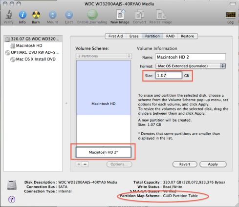 Disk Utility in Snow Leopard